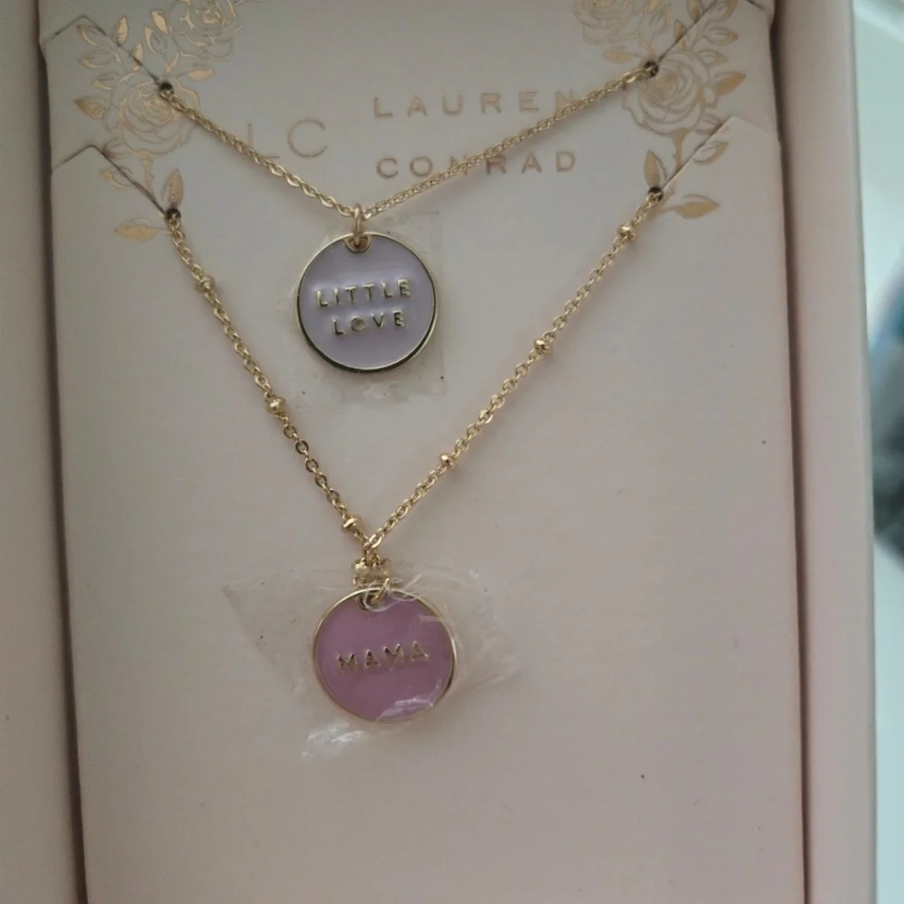 Lauren Conrad Mama Little Love Matching Necklaces NWT